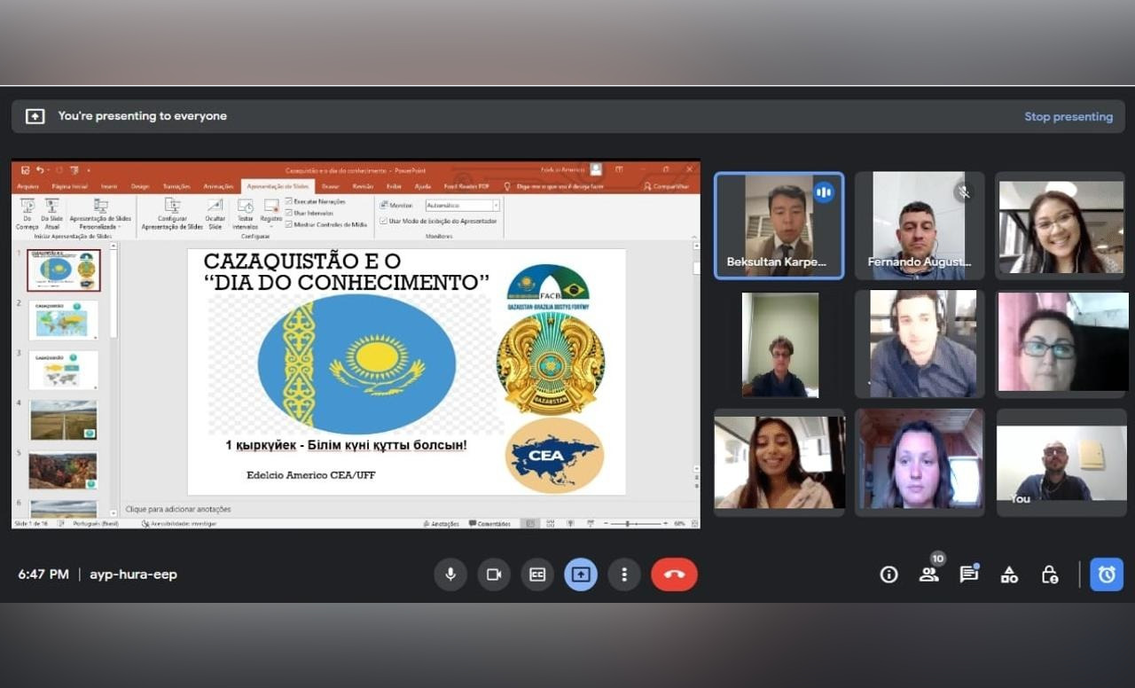 Первый урок казахского языка и изучение Казахстана в Бразилии